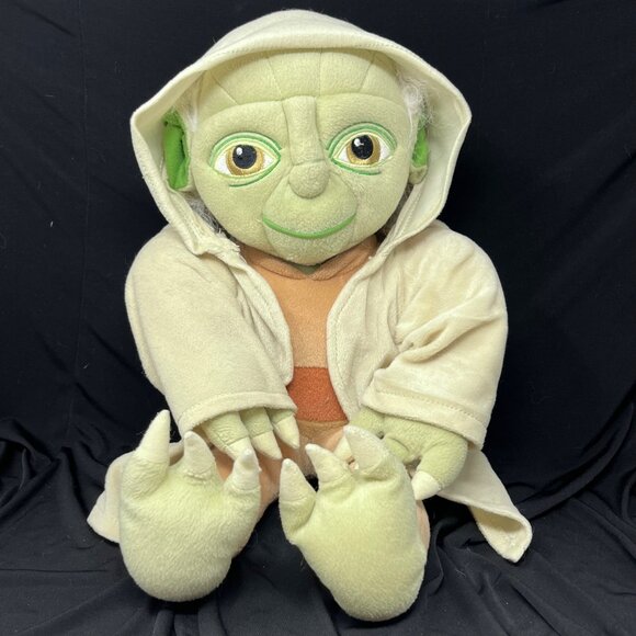 Star Wars Yoda Plush Stuffed Animal Removeable Jedi Robe Jay Franco 13" Sitting - Picture 9 of 11